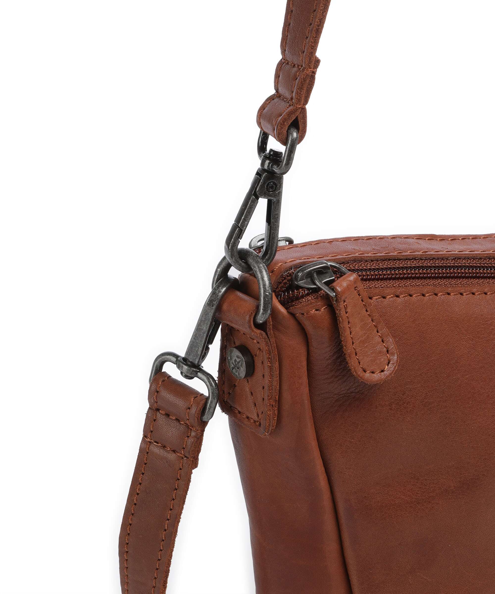 The Chesterfield Brand Washed Waxed Cow Irving Shoulder bag cognac