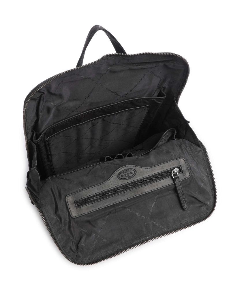 The Chesterfield Brand Wax Pull Up Cow Filmore Backpack black