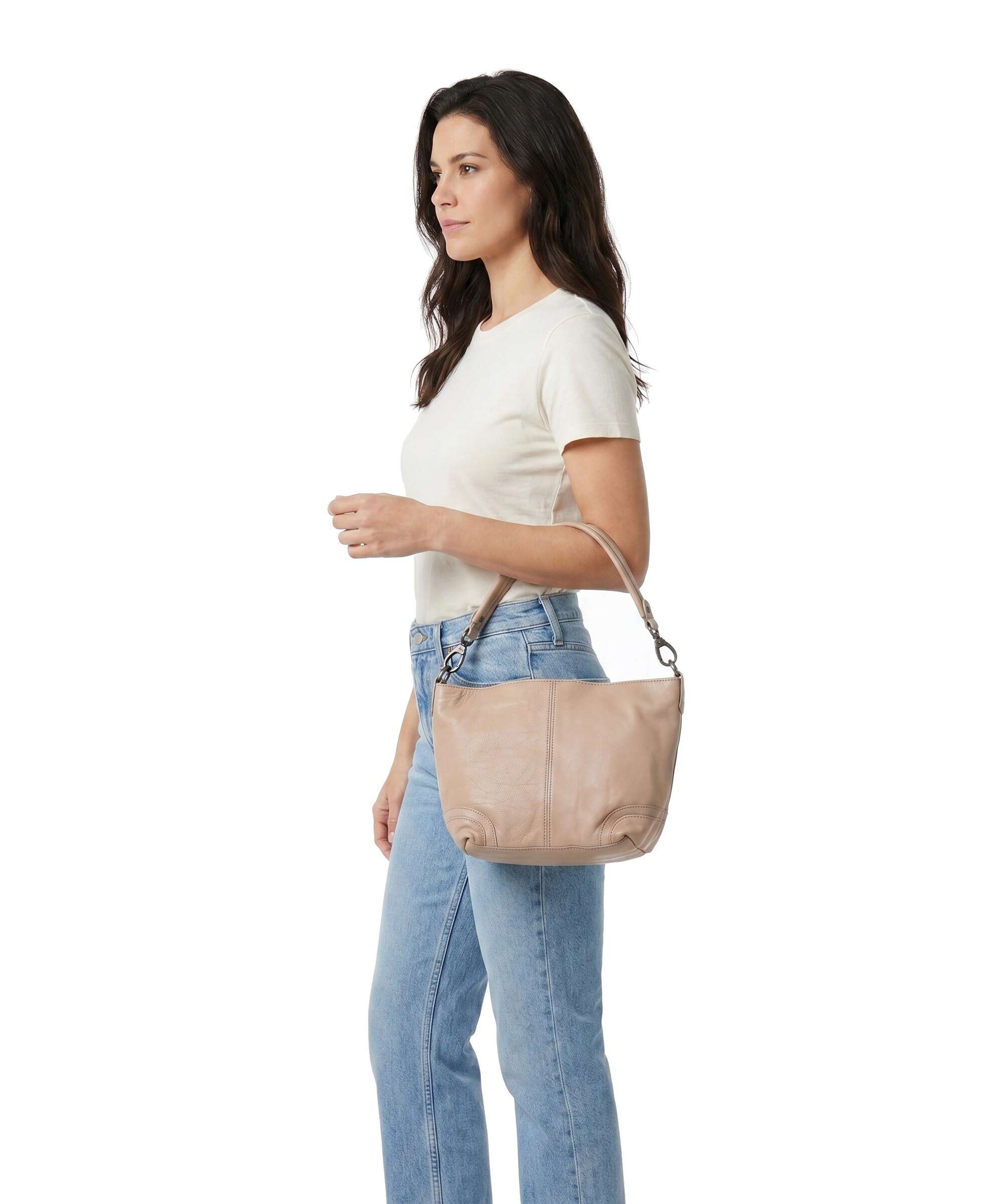 The Chesterfield Brand Washed Waxed Cow Lucy Shoulder bag beige