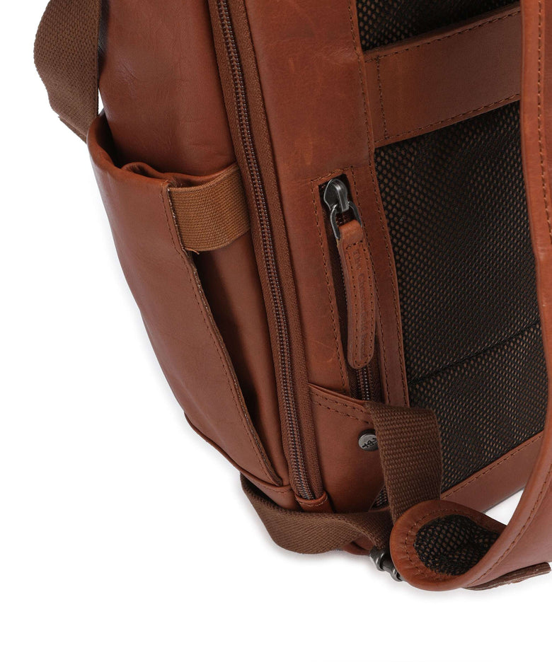 The Chesterfield Brand Wax Pull Up Cow Remo Rolltop backpack cognac