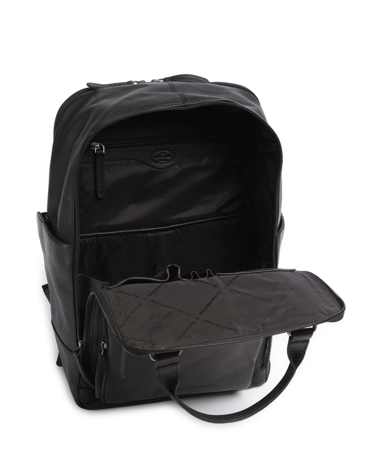 The Chesterfield Brand Wax Pull Up Cow Calden Backpack black