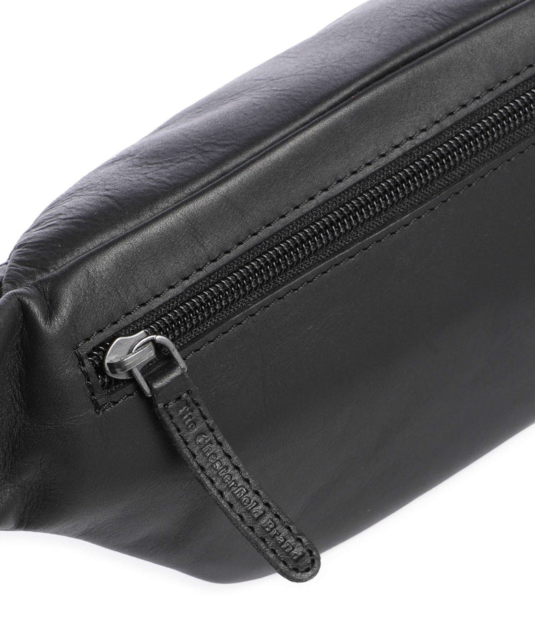 The Chesterfield Brand Wax Pull Up Cow Brana Belt bag black