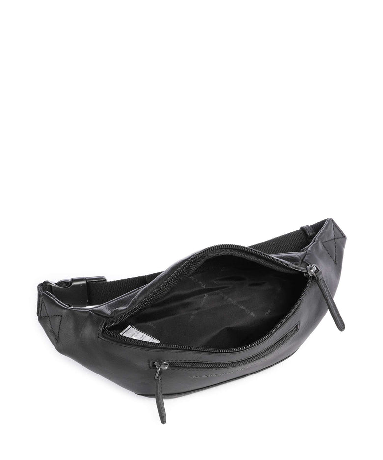 The Chesterfield Brand Wax Pull Up Cow Brana Belt bag black