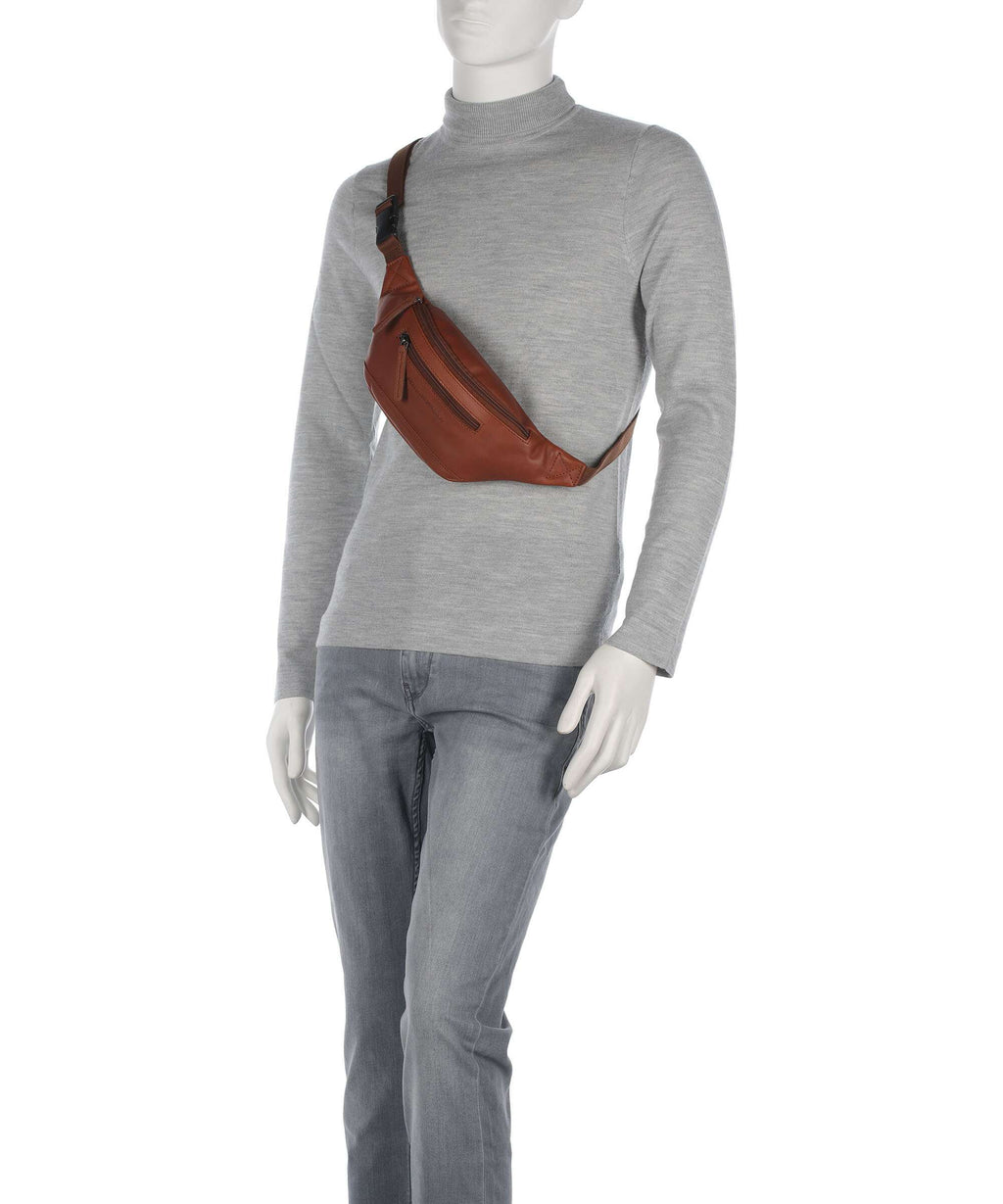 The Chesterfield Brand Wax Pull Up Cow Brana Fanny pack cognac