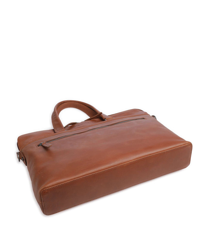 The Chesterfield Brand Wax Pull Up Cow Elvas Laptop bag cognac