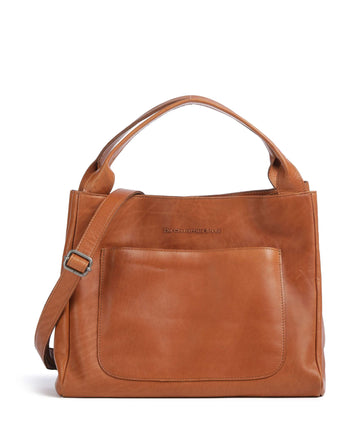 The Chesterfield Brand Wax Pull Up Cow Fioline Handtas cognac