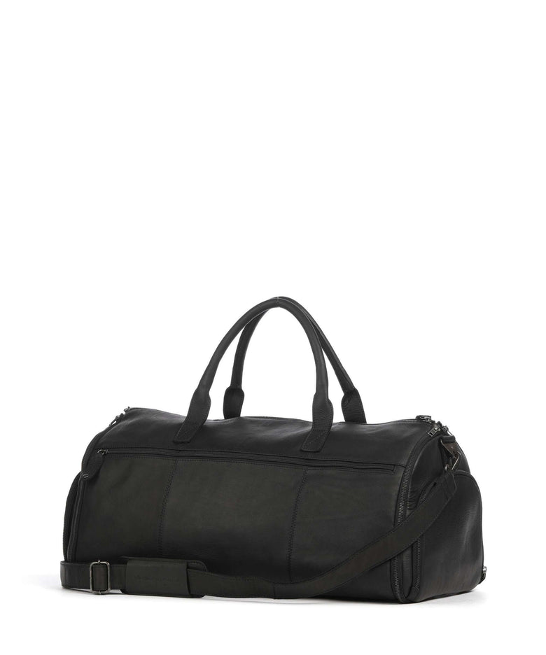 The Chesterfield Brand Wax Pull Up Cow Finlay Weekend bag black