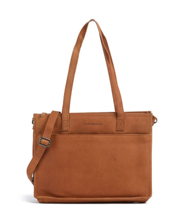 The Chesterfield Brand Wax Pull Up Cow Adana Shopper cognac
