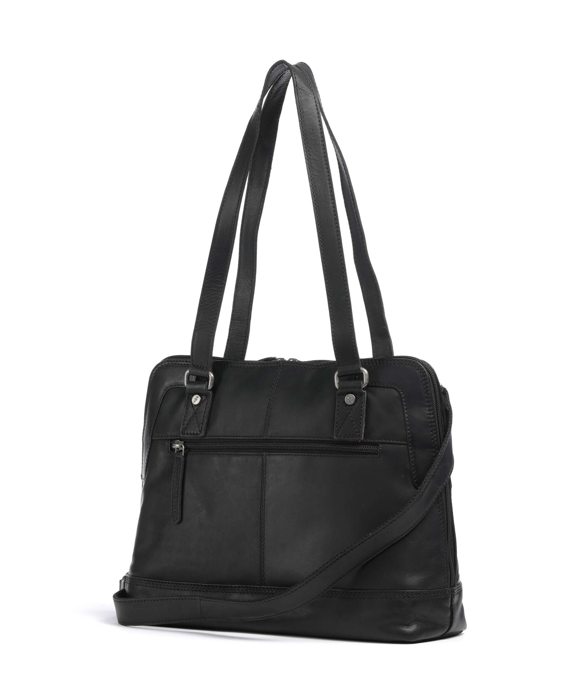 The Chesterfield Brand Wax Pull Up Cow Seron Shoulder bag black