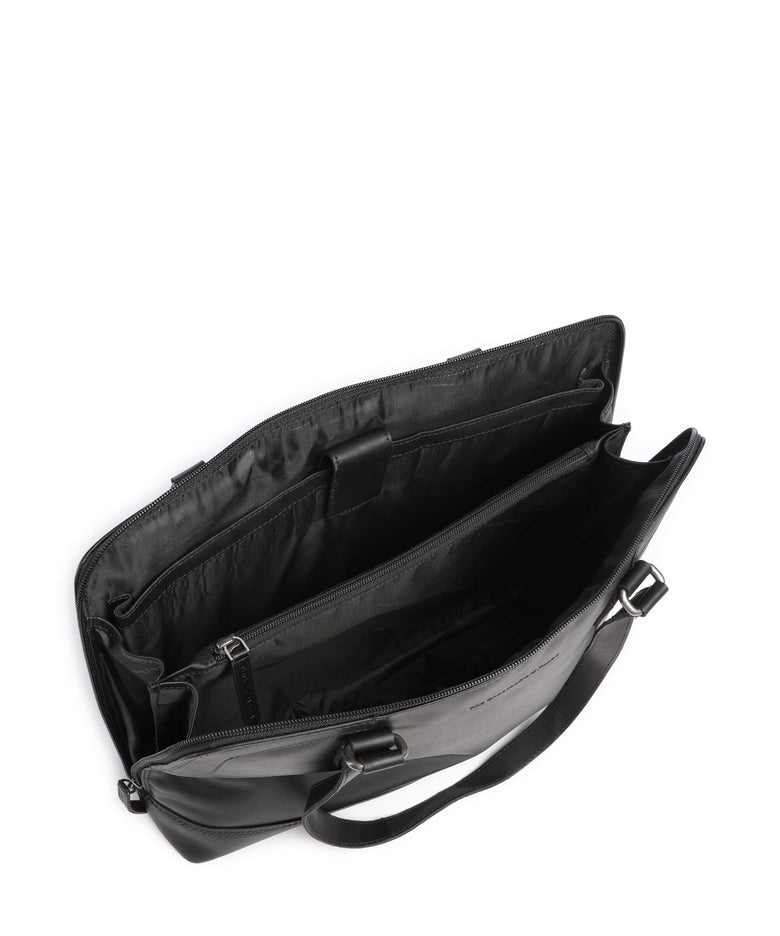 The Chesterfield Brand Wax Pull Up Cow Elvar Tote bag black