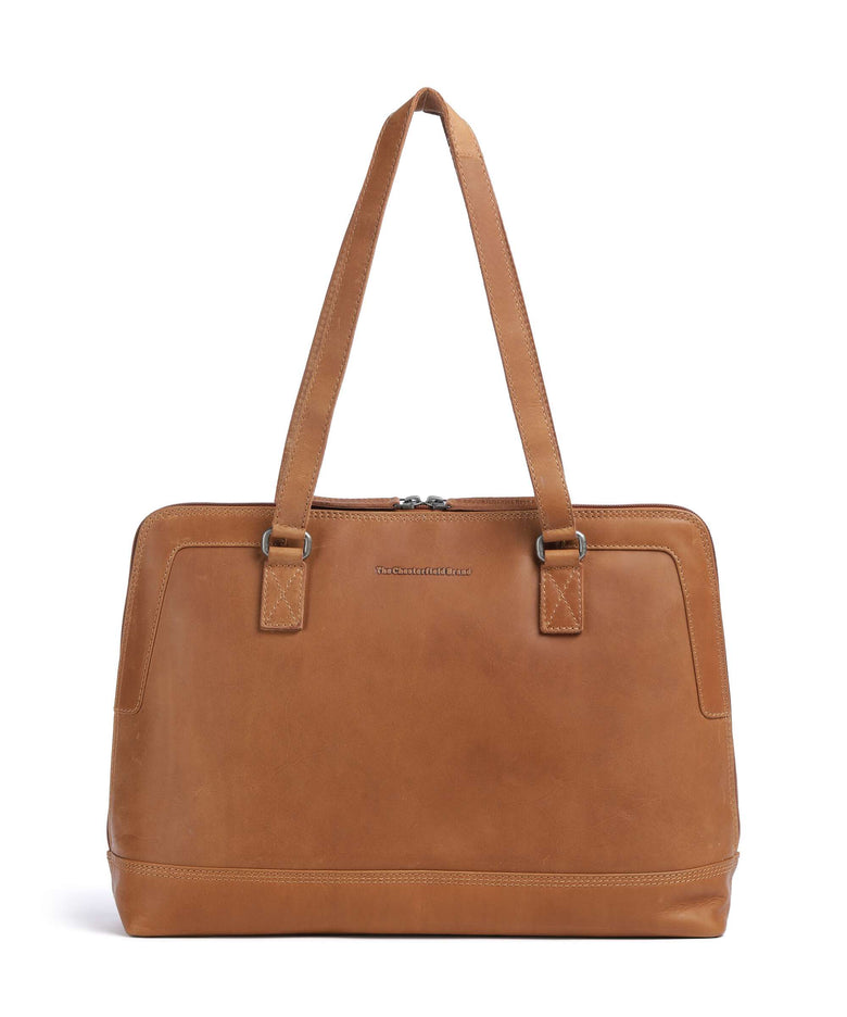 The Chesterfield Brand Wax Pull Up Cow Elvar Tote bag cognac