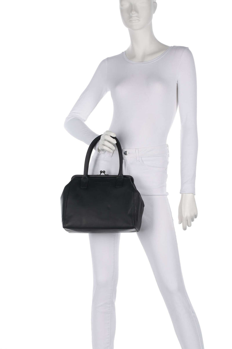 The Chesterfield Brand Wax Pull Up Cow Dorin Handbag black