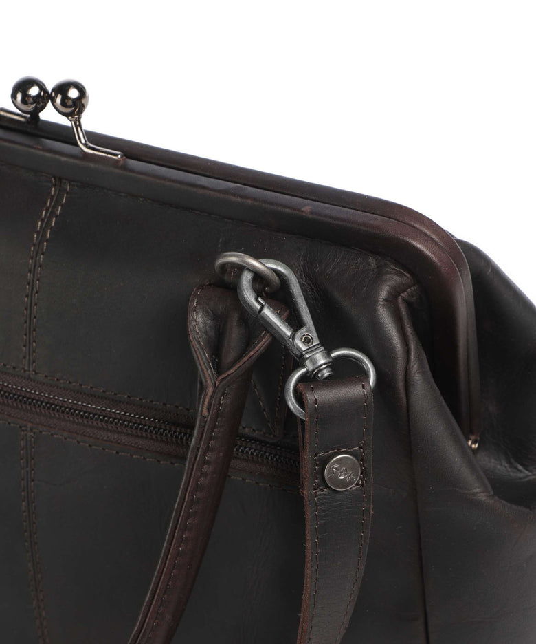 The Chesterfield Brand Wax Pull Up Cow Dorin Handbag brown