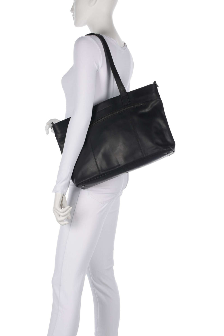 The Chesterfield Brand Wax Pull Up Cow Osira Tote bag black