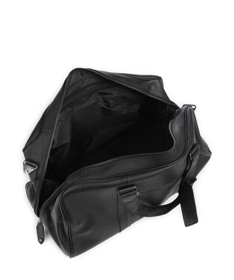 The Chesterfield Brand Wax Pull Up Cow Rivaro Weekend bag black