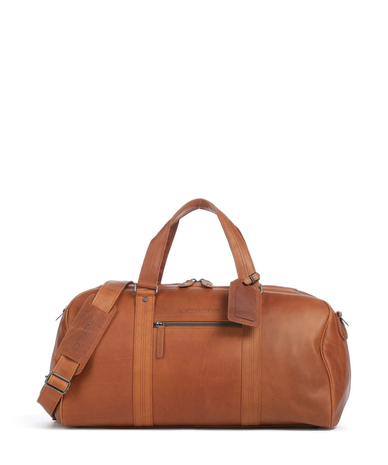 The Chesterfield Brand Wax Pull Up Cow Rivaro Weekend bag cognac