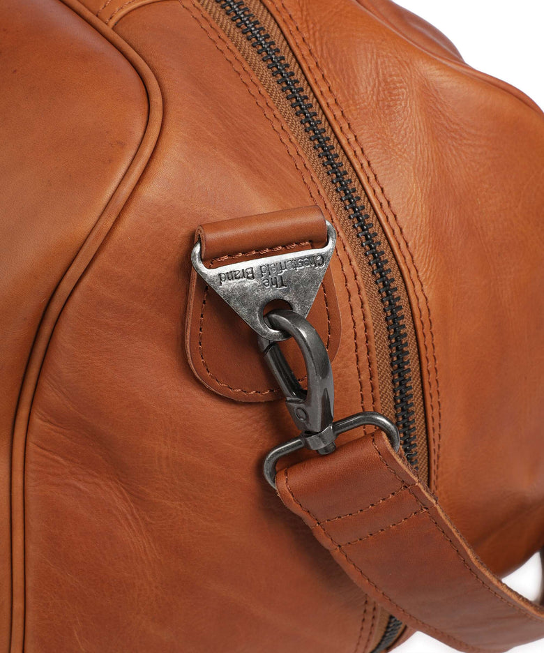 The Chesterfield Brand Wax Pull Up Cow Rivaro Weekend bag cognac