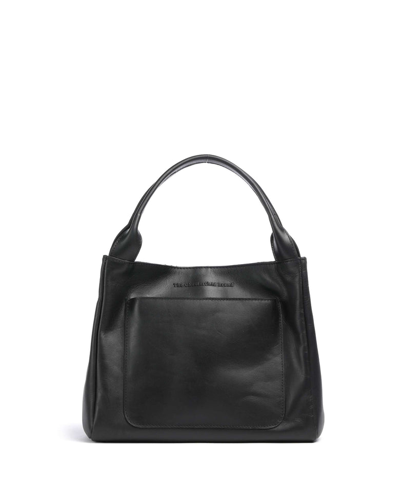 The Chesterfield Brand Wax Pull Up Cow Tenara Handbag black