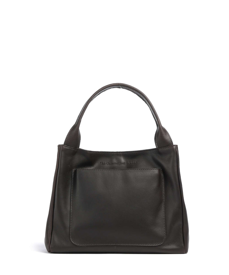 The Chesterfield Brand Wax Pull Up Cow Tenara Handbag brown