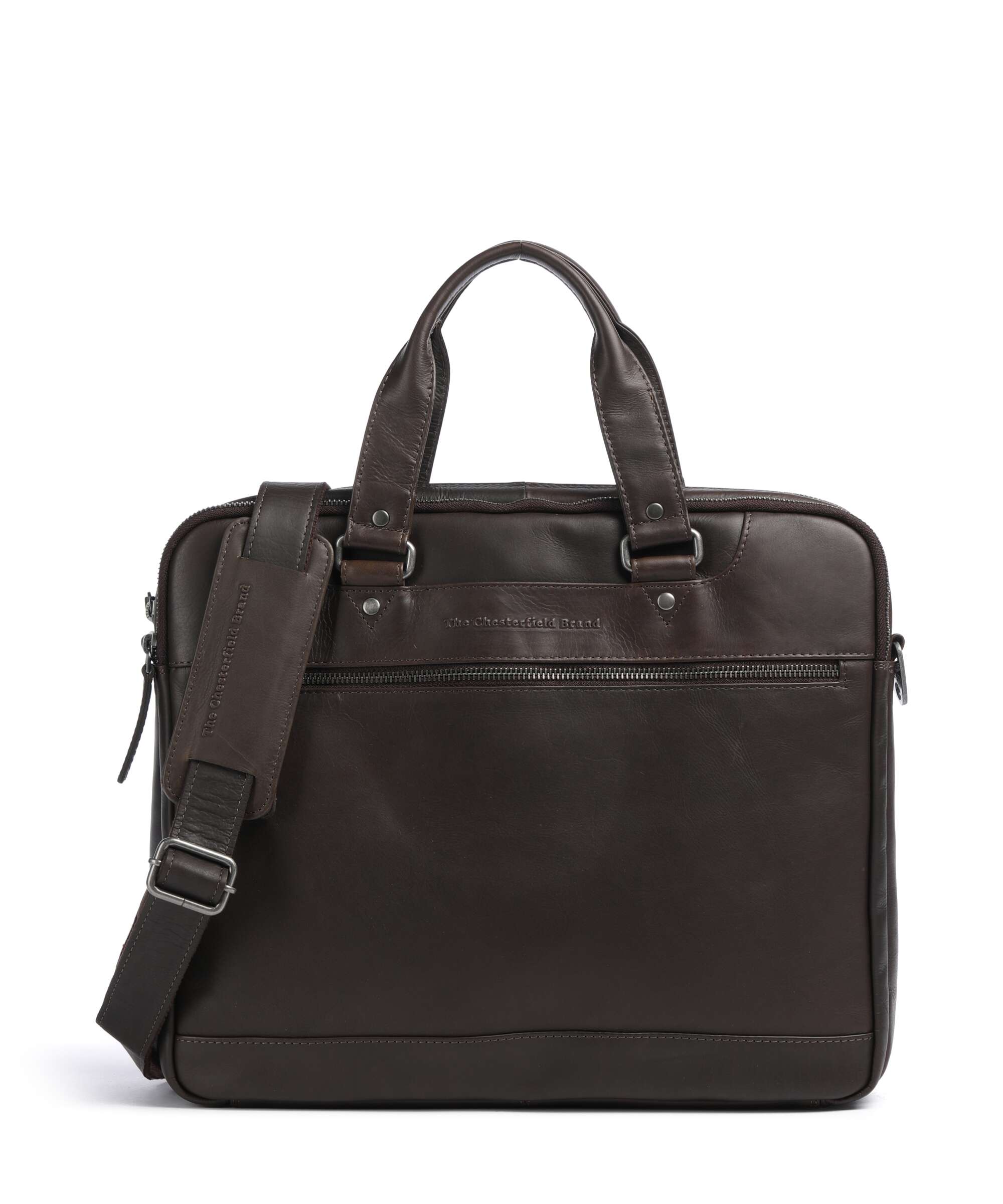 The Chesterfield Brand Wax Pull Up Cow Montara Laptop bag brown
