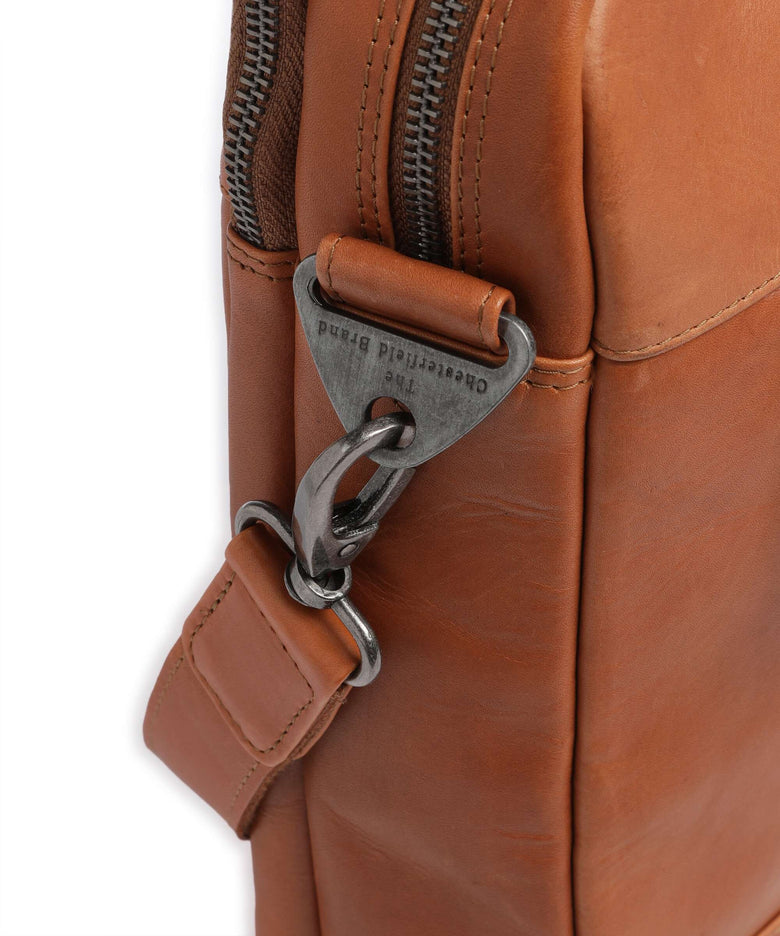 The Chesterfield Brand Wax Pull Up Cow Montara Laptop bag cognac