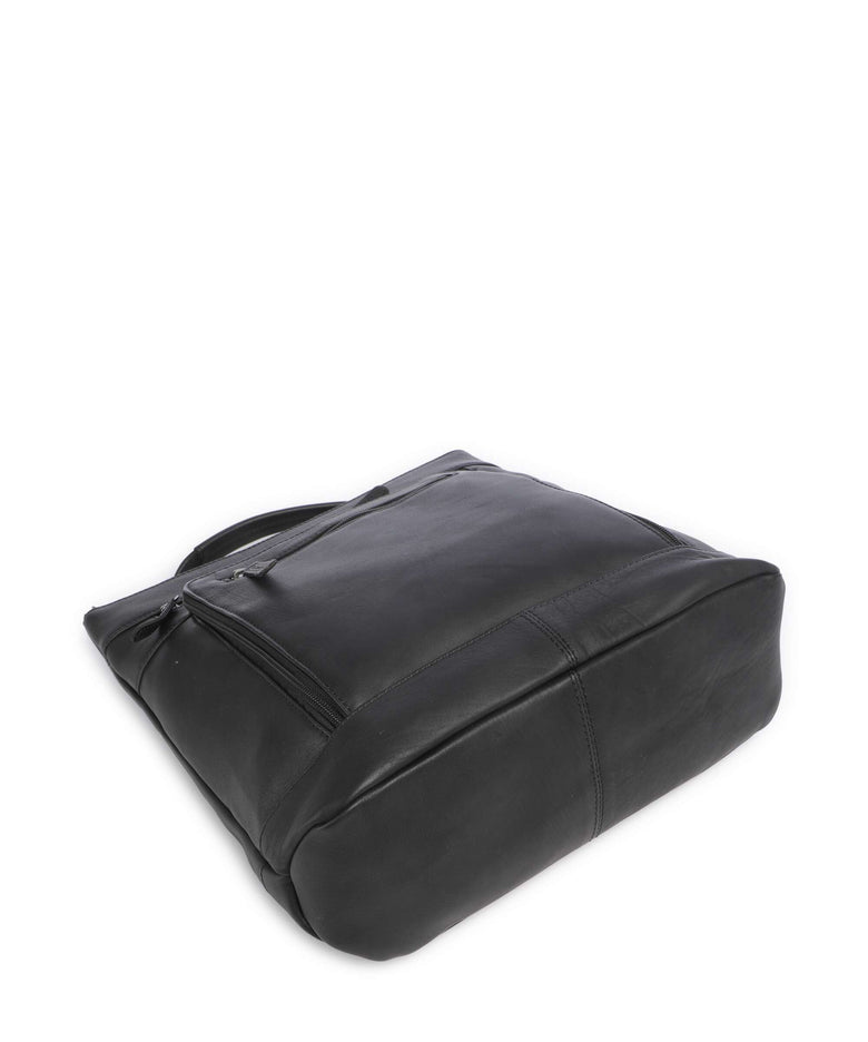 The Chesterfield Brand Wax Pull Up Cow Caldero Backpack bag black