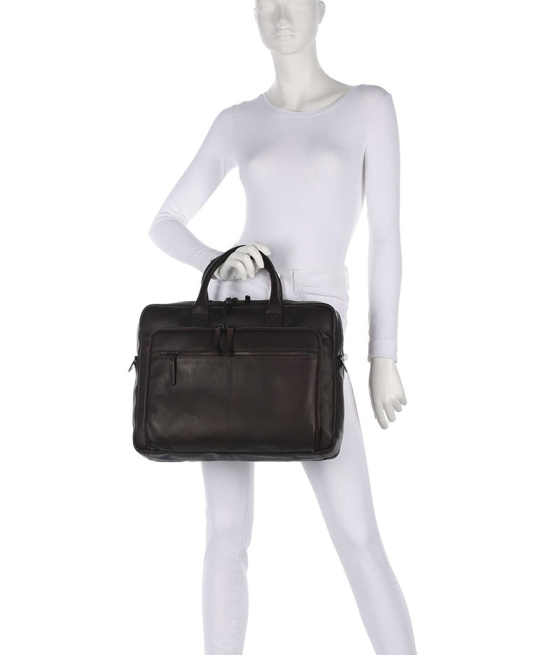 The Chesterfield Brand Wax Pull Up Cow Tacama Laptop bag brown