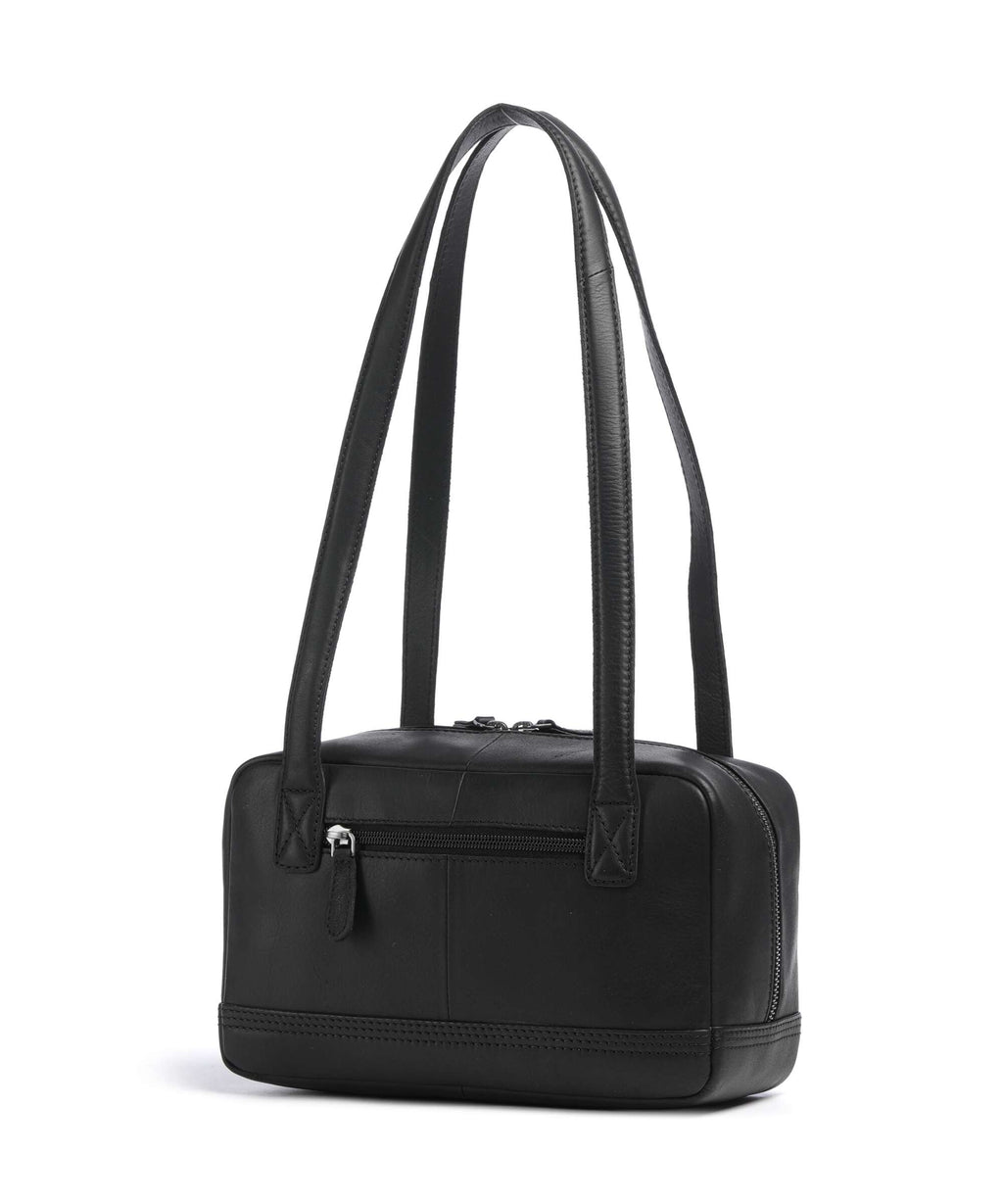 The Chesterfield Brand Wax Pull Up Cow Fenno Shoulder bag black