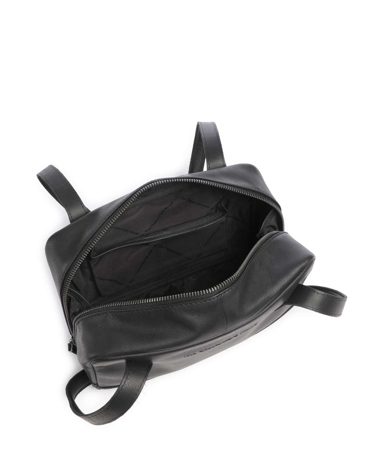 The Chesterfield Brand Wax Pull Up Cow Fenno Shoulder bag black