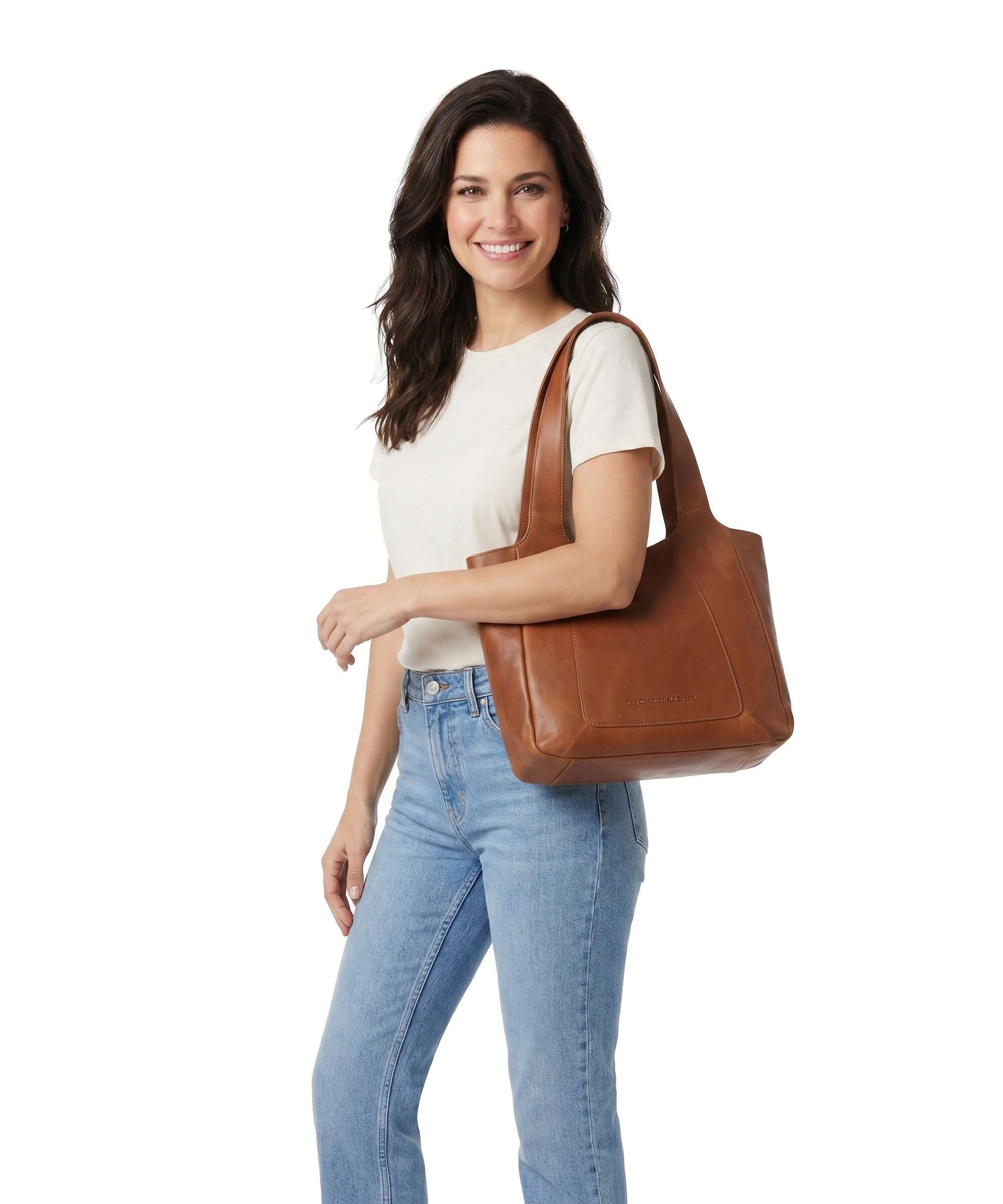 The Chesterfield Brand Cow Wax Pull Up Tofino Tote bag cognac