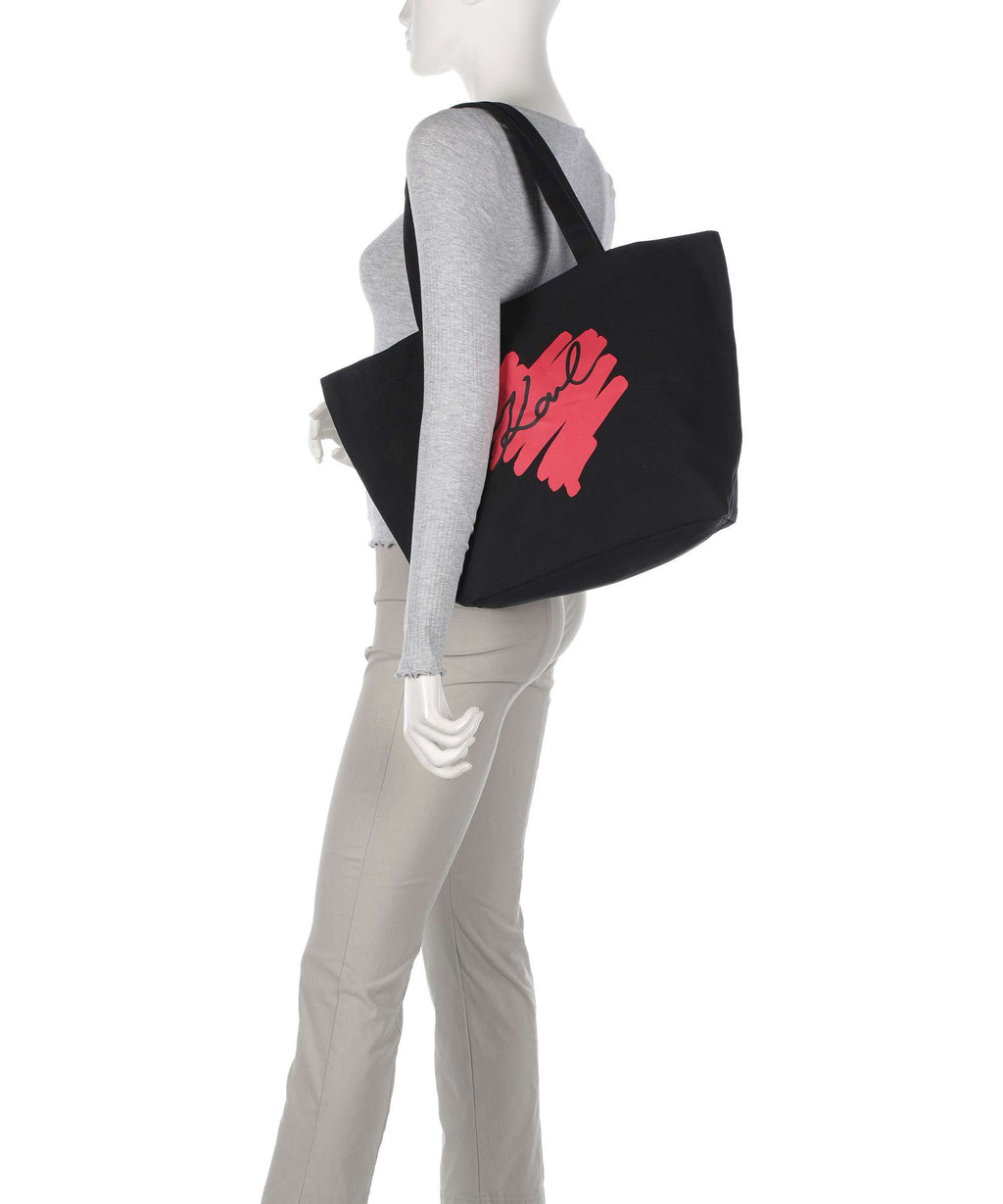 Karl Lagerfeld K/Hearts Tote bag black