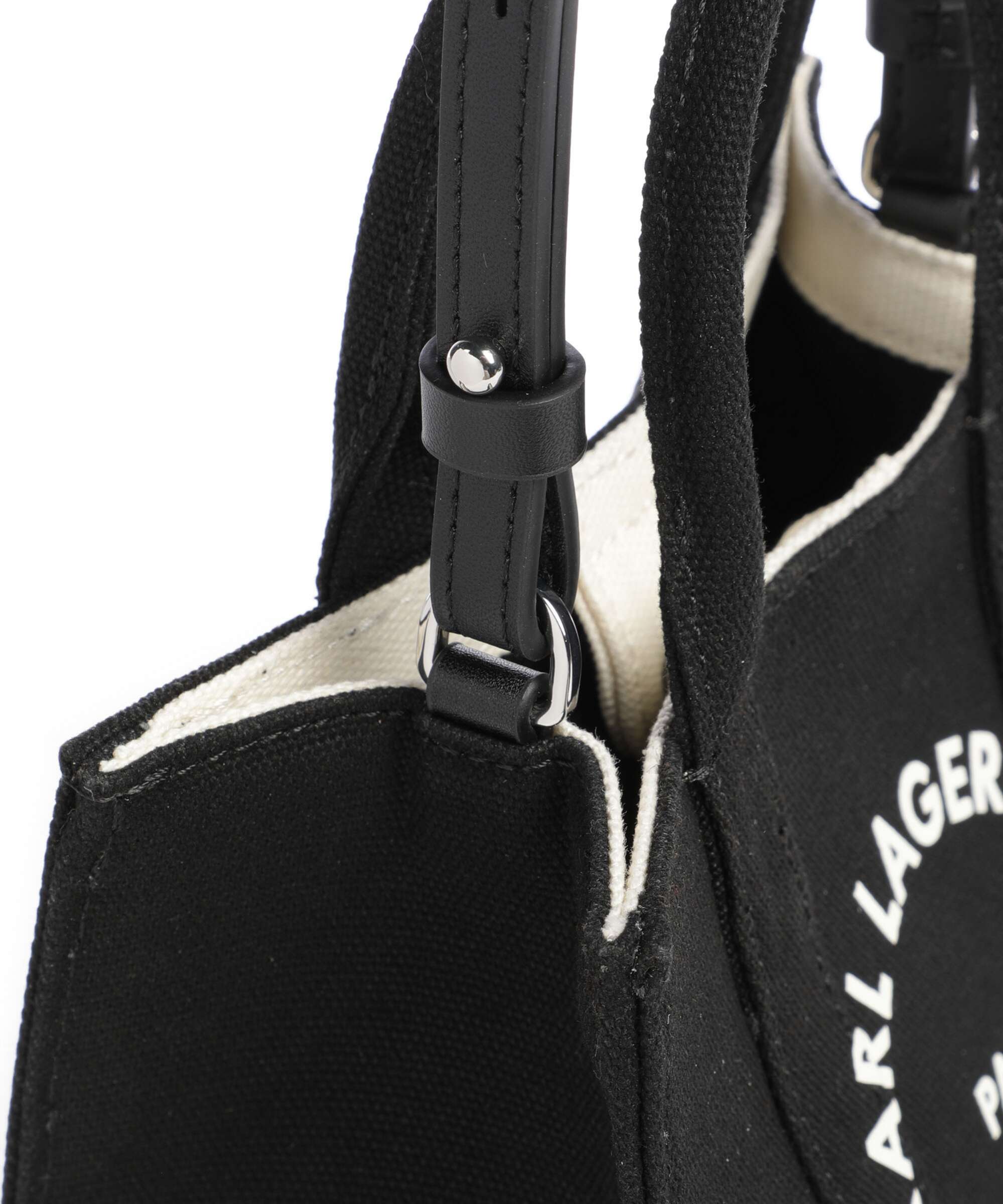 Karl Lagerfeld K/Rue St Guillaume Medium Handbag cannoli cream/black