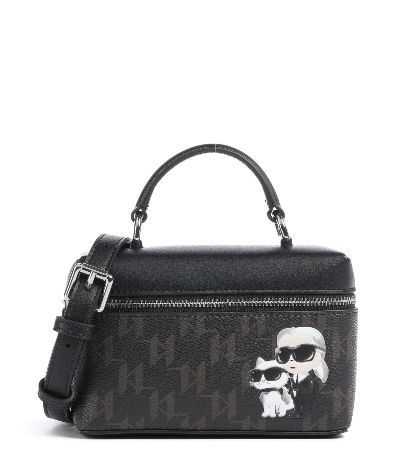 Karl Lagerfeld Ikon Monogram Small Crossbody bag brown/kl mono