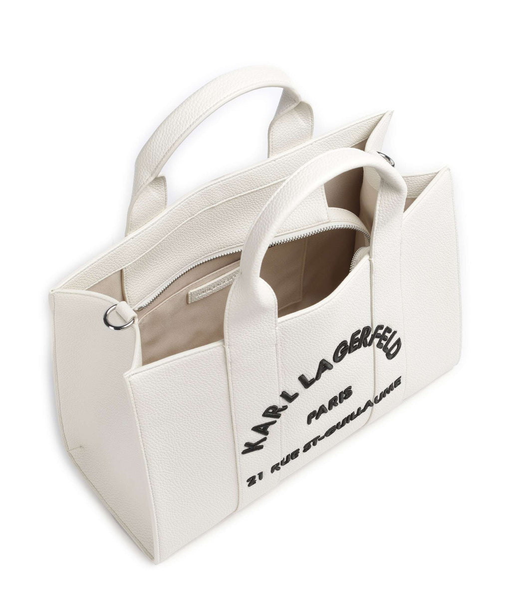 Karl Lagerfeld K/Rue St Guillaume Medium Handbag off white