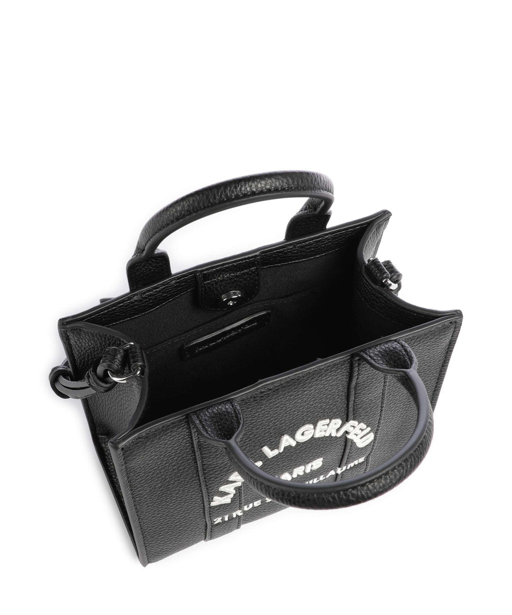 Karl Lagerfeld K/Rue St Guillaume Mini Handbag white/black