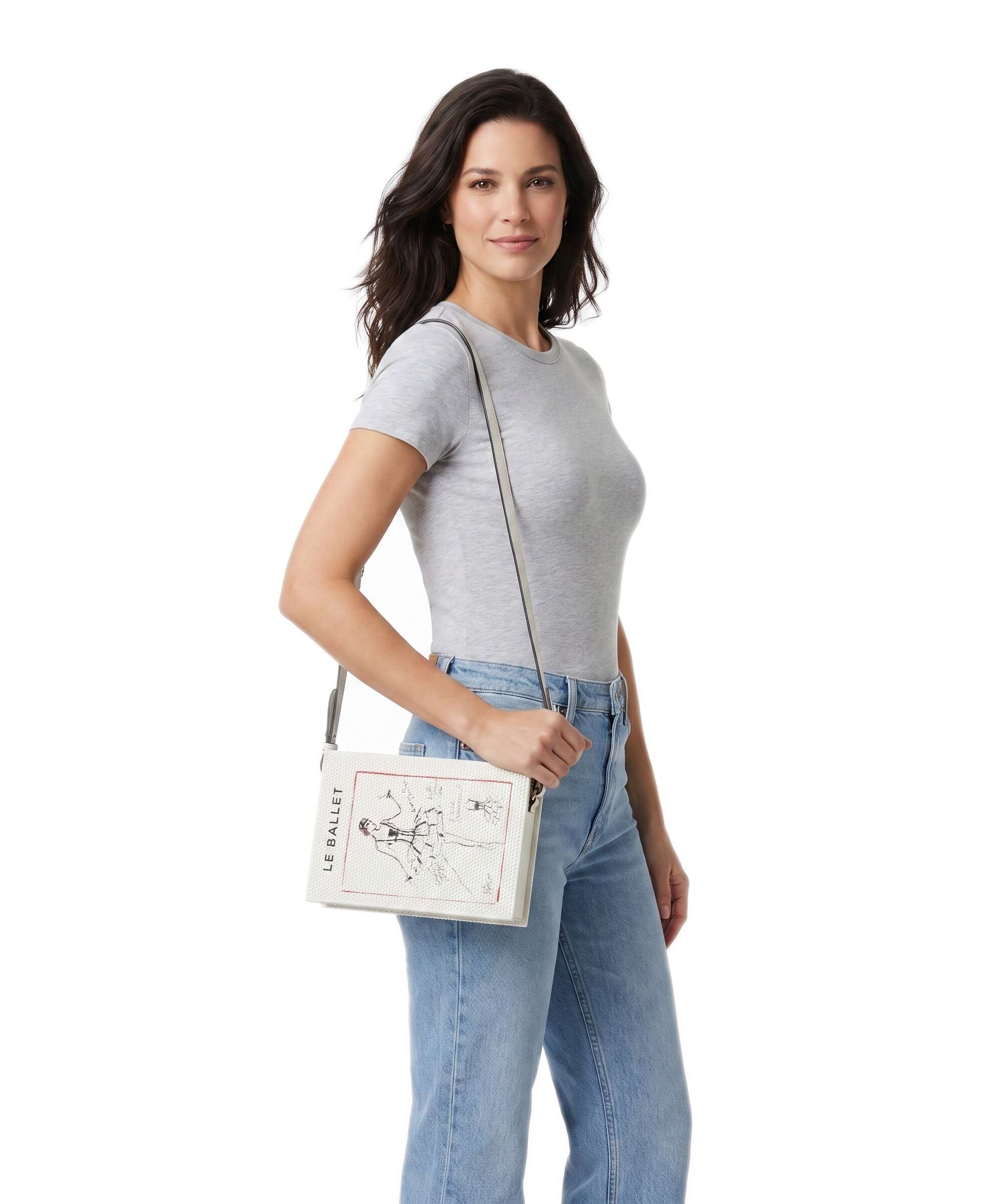 Karl Lagerfeld K/Soiree Book Shoulder bag off white embellishment