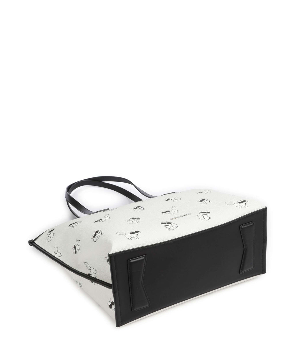 Karl Lagerfeld Ikon Choupette Tote bag off white
