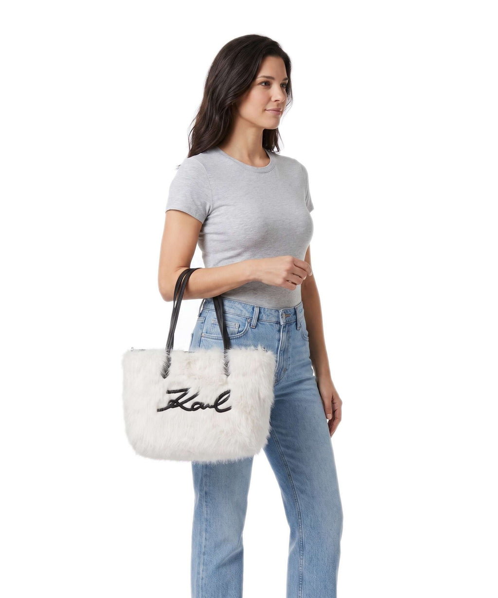 Karl Lagerfeld K/Signature Small Tote bag off white