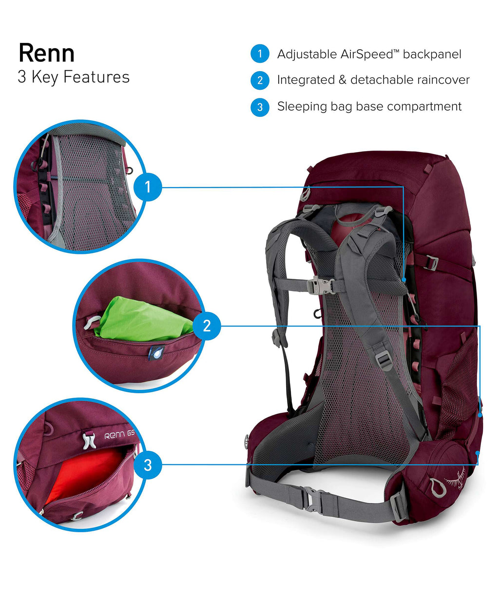 Osprey Renn 50 Trekking backpack cascade blue/melon orange